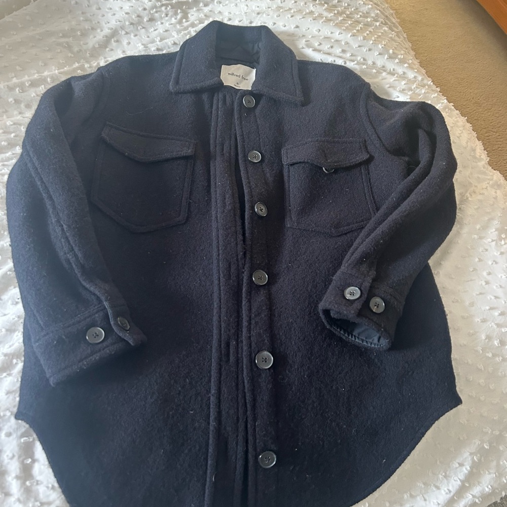 Aritzia Wilfred Free Ganna Wool Shirt Jacket xs